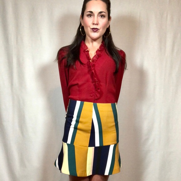 Zara Striped Skirt - Picture 2 of 6